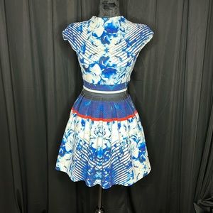 Nicholas blue printed mini dress